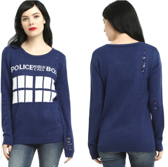 Hot Topic Sweaters - Hot Topic Doctor Who Sweater